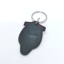 Load image into Gallery viewer, VESPA ITALIAN LEATHER LEGSHIELD SHAPE SCOOTER KEYRING