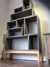 Load image into Gallery viewer, Contemporary Grey Solid Timber Vinyl Storage system