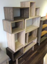 Load image into Gallery viewer, Contemporary Light Grey Solid Timber Vinyl Storage system