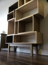 Load image into Gallery viewer, Contemporary Light Grey Solid Timber Vinyl Storage system