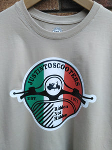 JUSTINTOSCOOTERS ITALIAN LOGO T-SHIRT