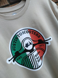 JUSTINTOSCOOTERS ITALIAN LOGO T-SHIRT