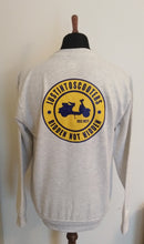 Load image into Gallery viewer, JUSTINTOSCOOTERS NAVY/YELLOW LOGO SWEATSHIRT