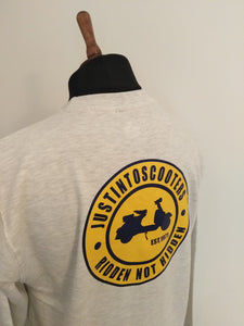 JUSTINTOSCOOTERS NAVY/YELLOW LOGO SWEATSHIRT