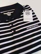 Load image into Gallery viewer, JUSTINTOSCOOTERS STRIPED POLO SHIRT