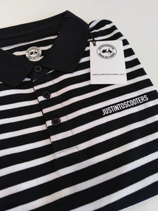 JUSTINTOSCOOTERS STRIPED POLO SHIRT