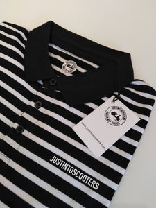 JUSTINTOSCOOTERS STRIPED POLO SHIRT