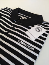 Load image into Gallery viewer, JUSTINTOSCOOTERS STRIPED POLO SHIRT