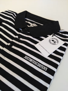 JUSTINTOSCOOTERS STRIPED POLO SHIRT