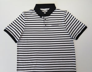 JUSTINTOSCOOTERS STRIPED POLO SHIRT