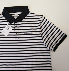 JUSTINTOSCOOTERS STRIPED POLO SHIRT