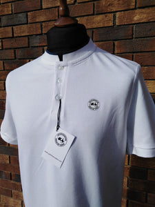 JUSTINTOSCOOTERS STAND COLLAR POLO SHIRT