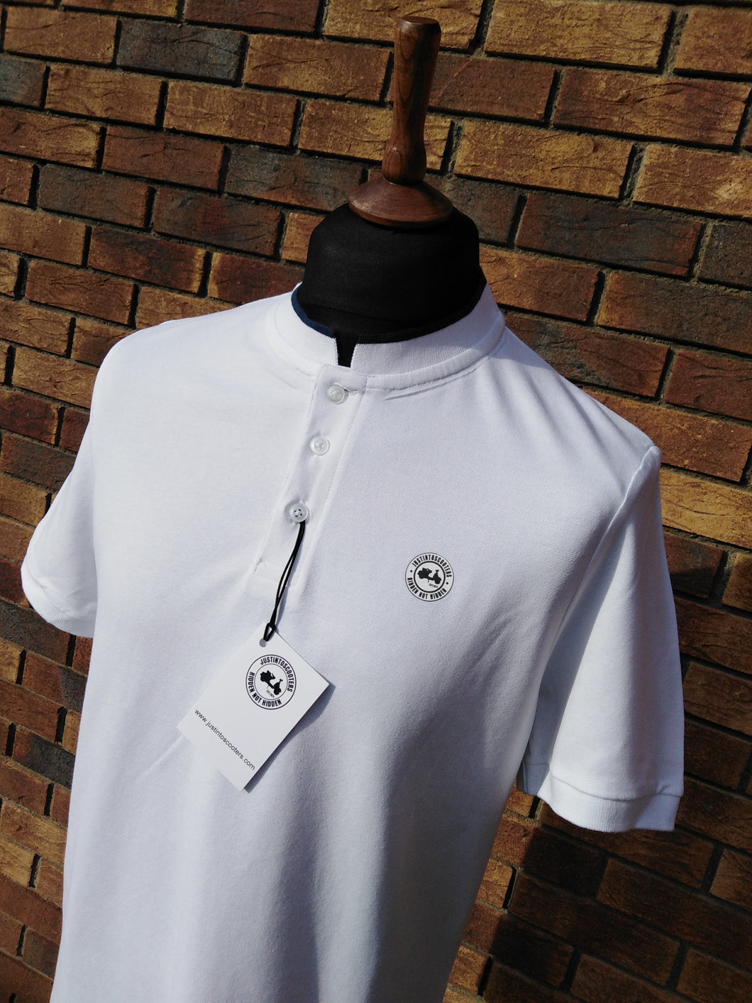 JUSTINTOSCOOTERS STAND COLLAR POLO SHIRT