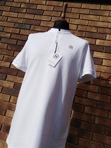 JUSTINTOSCOOTERS STAND COLLAR POLO SHIRT