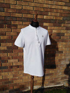 JUSTINTOSCOOTERS STAND COLLAR POLO SHIRT