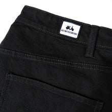 Load image into Gallery viewer, STRAIGHT FIT BLACK DENIM JEANS
