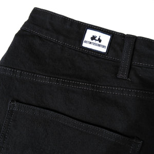 STRAIGHT FIT BLACK DENIM JEANS