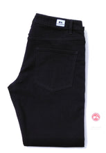 Load image into Gallery viewer, STRAIGHT FIT BLACK DENIM JEANS