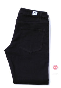 STRAIGHT FIT BLACK DENIM JEANS