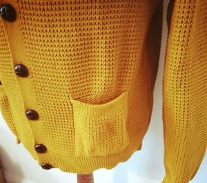 WAFFLE KNIT CARDIGAN