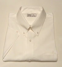 Load image into Gallery viewer, JUSTINTOSCOOTERS WHITE OXFORD COTTON SHORT SLEEVE SHIRT