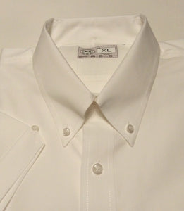 JUSTINTOSCOOTERS WHITE OXFORD COTTON SHORT SLEEVE SHIRT
