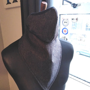 HERRINGBONE WOOL FACE AND NECK SCARF SET