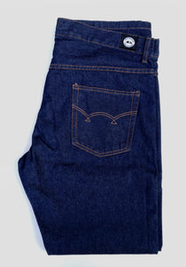 STRAIGHT FIT DARK BLUE DENIM JEANS