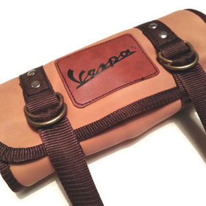 ITALIAN LEATHER VESPA SCOOTER TOOL ROLL