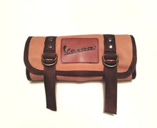 Load image into Gallery viewer, ITALIAN LEATHER VESPA SCOOTER TOOL ROLL