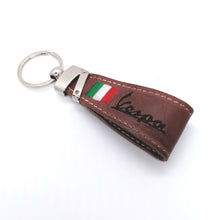 Load image into Gallery viewer, VESPA ITALIAN LEATHER SCOOTER KEYRING