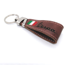 Load image into Gallery viewer, VESPA ITALIAN LEATHER SCOOTER KEYRING