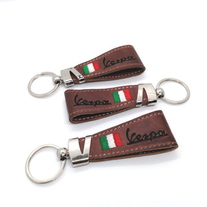 VESPA ITALIAN LEATHER SCOOTER KEYRING