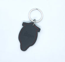 Load image into Gallery viewer, VESPA ITALIAN LEATHER LEGSHIELD SHAPE SCOOTER KEYRING