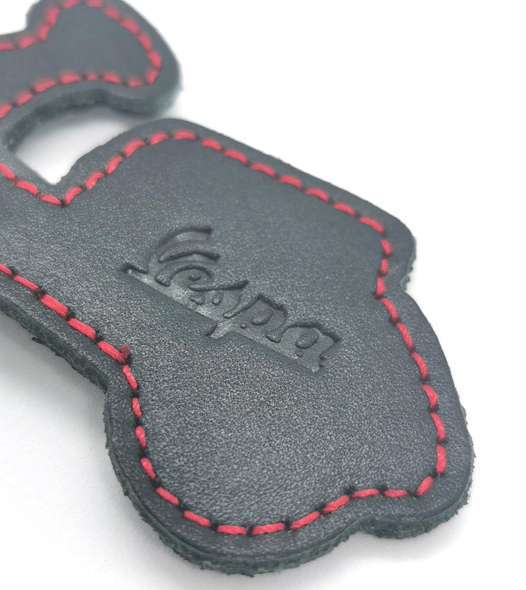 VESPA ITALIAN LEATHER SHAPE SCOOTER KEYRING