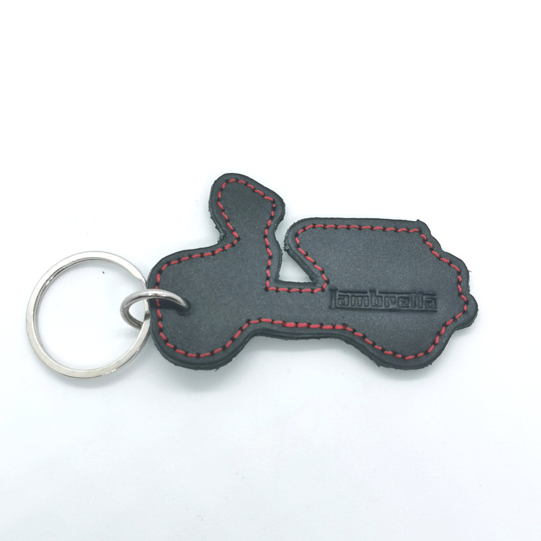 LAMBRETTA ITALIAN LEATHER SHAPE SCOOTER KEYRING