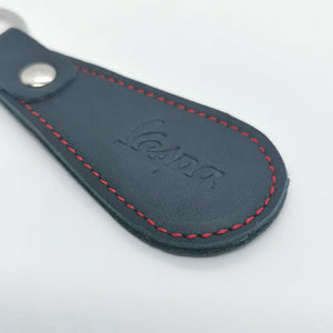 VESPA TEARDROP ITALIAN LEATHER SCOOTER KEYRING