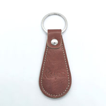 Load image into Gallery viewer, VESPA TEARDROP ITALIAN LEATHER SCOOTER KEYRING