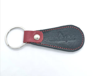 VESPA TEARDROP ITALIAN LEATHER SCOOTER KEYRING