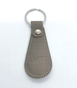 VESPA TEARDROP ITALIAN LEATHER SCOOTER KEYRING