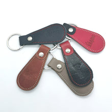 Load image into Gallery viewer, VESPA TEARDROP ITALIAN LEATHER SCOOTER KEYRING