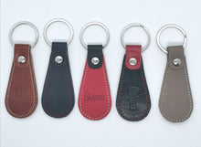 Load image into Gallery viewer, VESPA TEARDROP ITALIAN LEATHER SCOOTER KEYRING