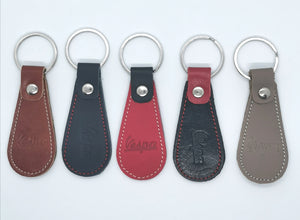 VESPA TEARDROP ITALIAN LEATHER SCOOTER KEYRING