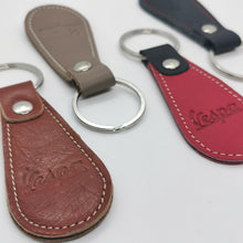 Load image into Gallery viewer, VESPA TEARDROP ITALIAN LEATHER SCOOTER KEYRING