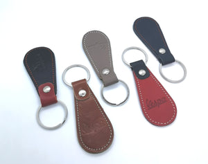 VESPA TEARDROP ITALIAN LEATHER SCOOTER KEYRING