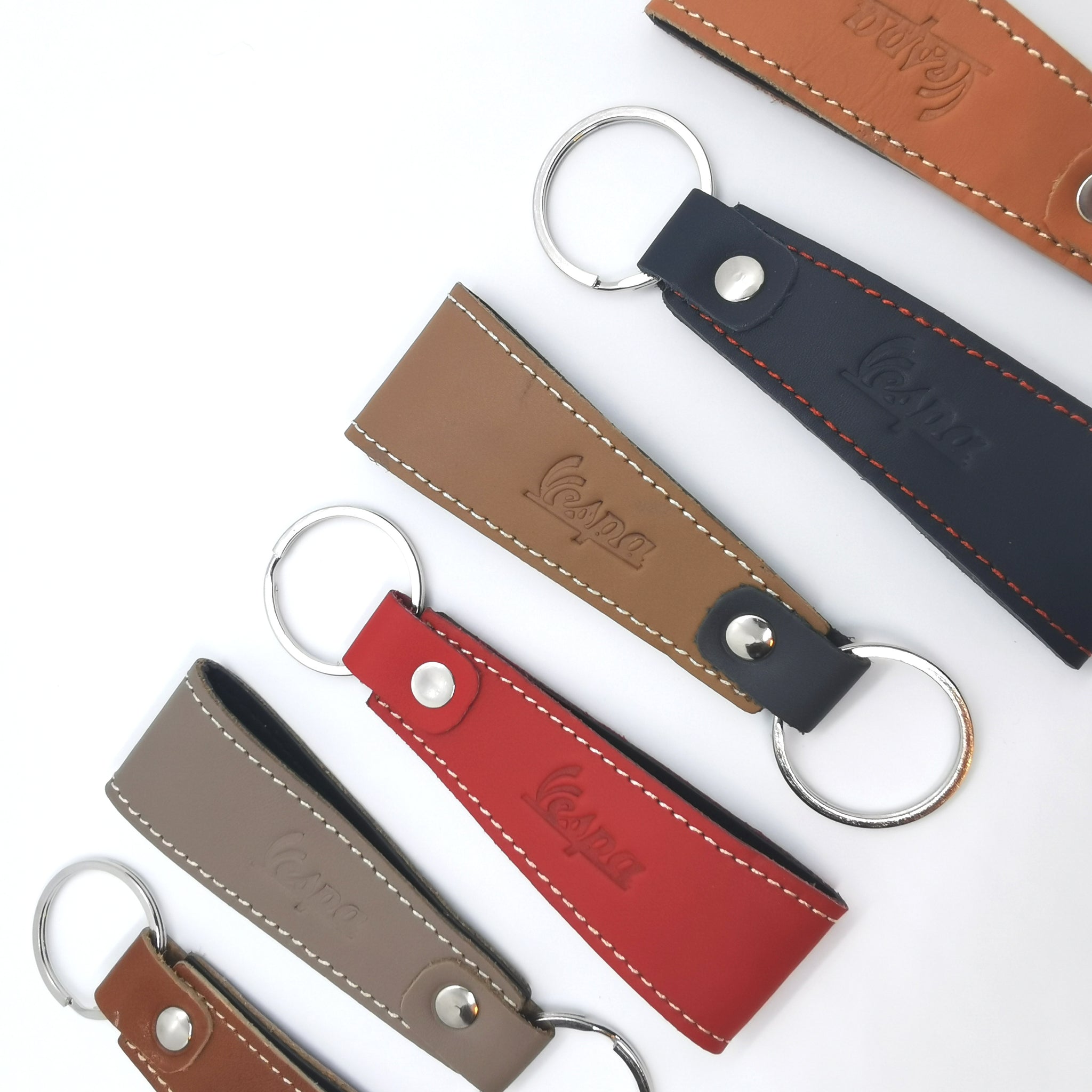 Vespa discount leather keychain