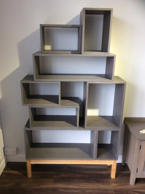 Contemporary Grey Solid Timber Vinyl Storage system