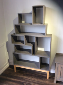 Contemporary Grey Solid Timber Vinyl Storage system