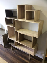 Load image into Gallery viewer, Contemporary Light Grey Solid Timber Vinyl Storage system