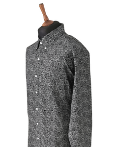 1960s Style Black Paisley Mod 100% Cotton Shirt